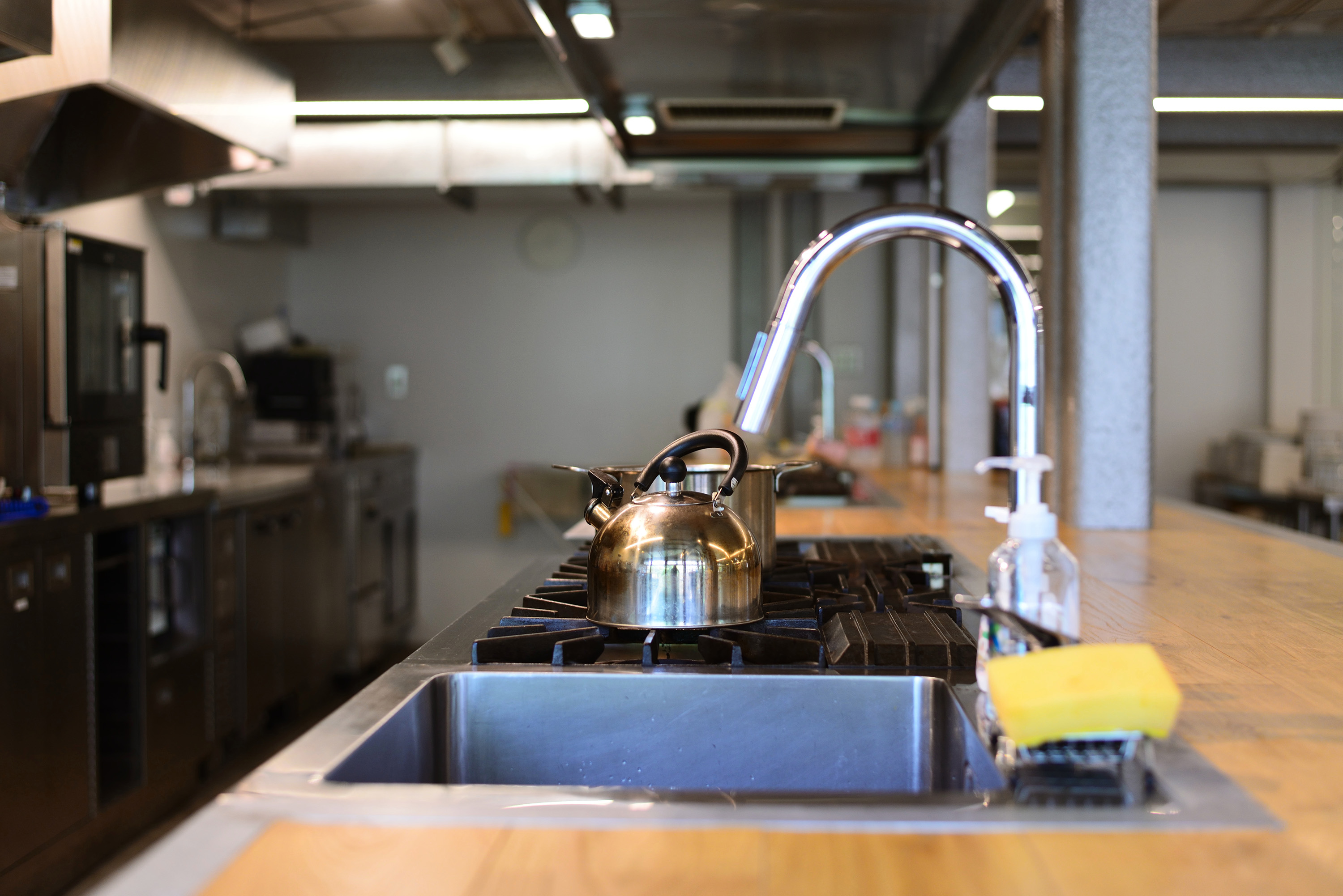 Communal kitchen at coworking space - warewashing products